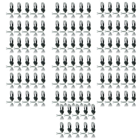 iMicro 100 Pack SP-IMME282 Wired USB Headphones w/ Microphone and Volume Control