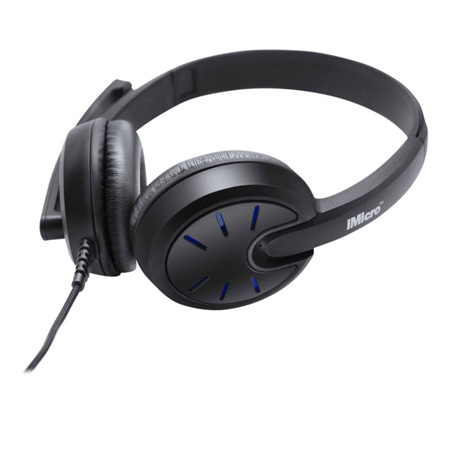 iMicro SP-ME292 Wired On-Ear Gaming Headset, Black
