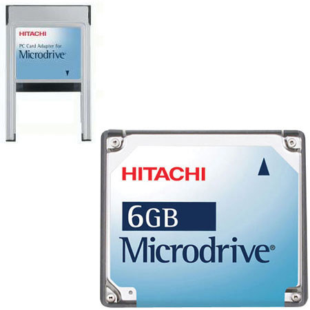 Pexagon / Hitachi 6 GB Microdrive with PCMCIA Type II Card Adapter #900153