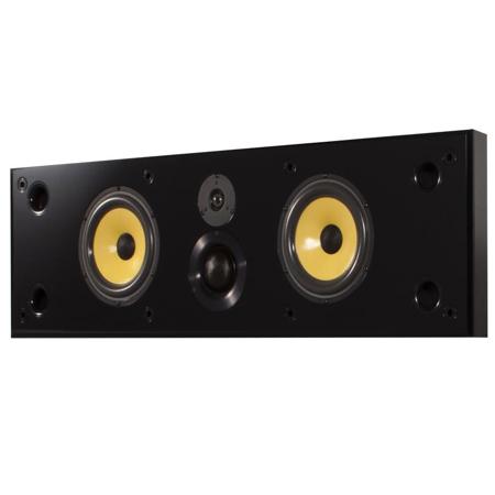 Induction Dynamics C1.8W 3-Way On-Wall Center Channel Speaker, Black Gloss