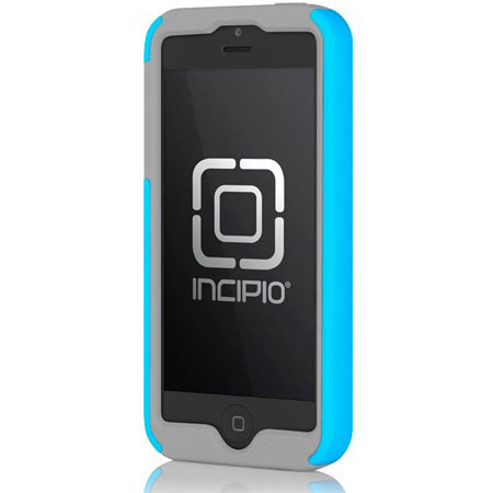 Incipio DualPro Hard-Shell Case for iPhone 5, Cyan Blue/Haze Gray