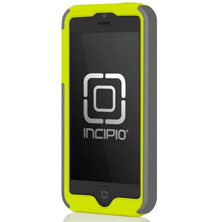 Incipio DualPro Hard-Shell Case for iPhone 5, Charcoal Gray/Citron Yellow