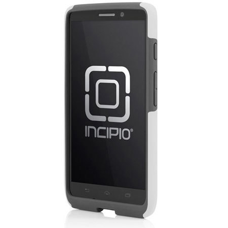 Incipio DualPro Hard-Shell Case for Motorola Droid Ultra, White/Charcoal Gray