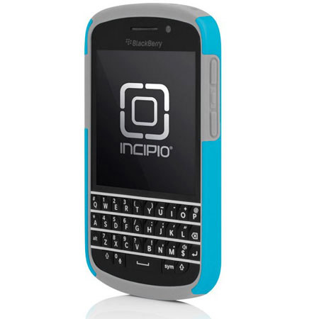 Incipio DualPro Hybrid Case for Blackberry Q10, Cyan/Gray