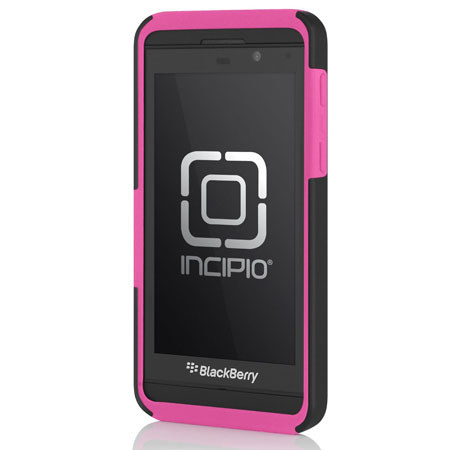 Incipio DualPro Hybrid Case for BlackBerry Z10, Black/Neon Pink