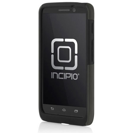 Incipio DualPro Shine Hybrid Case for Motorola Droid Mini, Silver/Obsidian Black