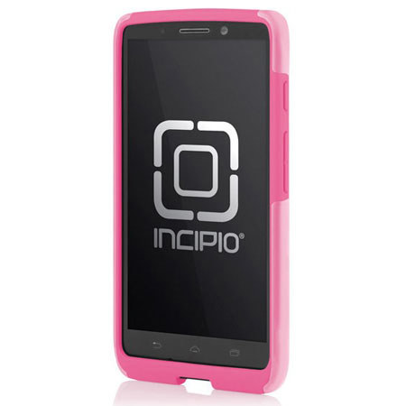 Incipio DualPro Shine Hybrid Case for Motorola Droid Ultra, White/Pink
