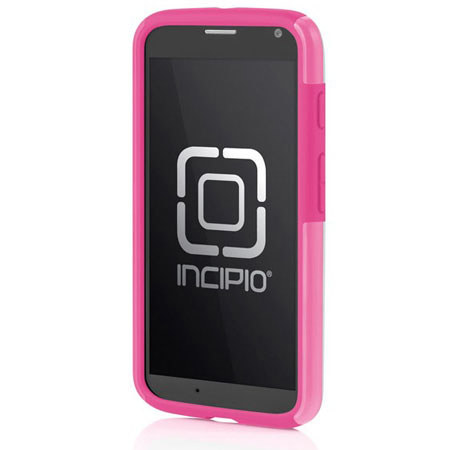 Incipio DualPro Shine Hybrid Case for Motorola Moto X, White/Pink
