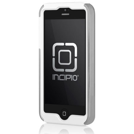 Incipio DualPro Shine Hybrid Case for iPhone 5, Light Silver/Optical White