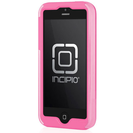 Incipio DualPro Shine Hybrid Case for iPhone 5, Optical White/Hot Pink