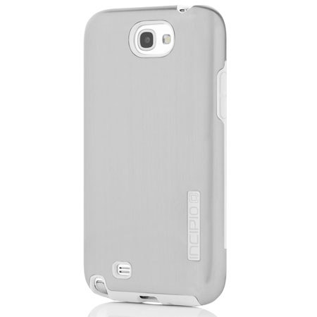 Incipio DualPro Shine Hybrid Case for Samsung Galaxy Note II, Light Silver/White