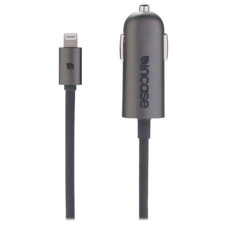 Incase Mini Car Charger with Integrated Lightning Connector, Charcoal