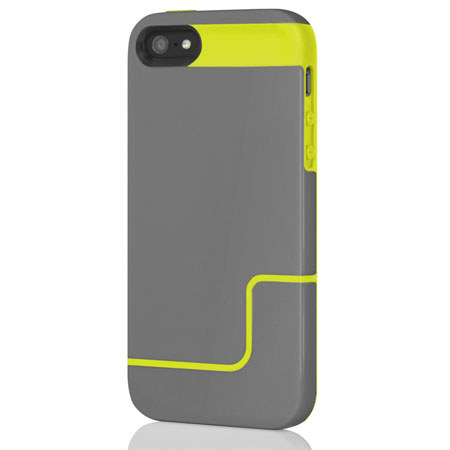 Incipio Edge Pro Hard Case for iPhone 5, Charcoal Gray/Citron Yellow