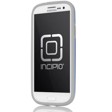 Incipio Faxion Hybrid Case for Samsung Galaxy S III, Light Gray/Blue