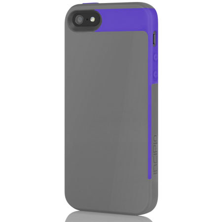 Incipio Faxion Hard-Shell Case for iPhone 5, Charcoal Gray/Royal Purple