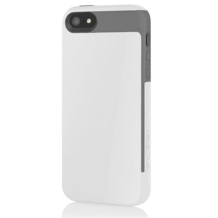 Incipio Faxion Hard-Shell Case for iPhone 5, Optical White/Charcoal Gray