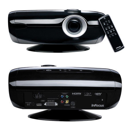 InFocus IN72 DLP Home Entertainment Projector, 900 ANSI Lumens, 854x480 Resolution & 16:9 Native Aspect Ratio