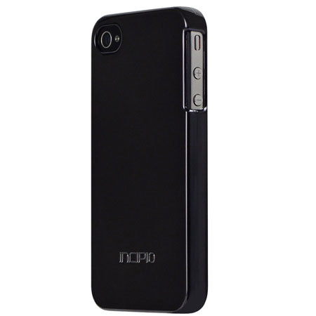 Incipio Feather Ultralight Hard Shell Case for iPhone 4 / 4S, Chrome Black