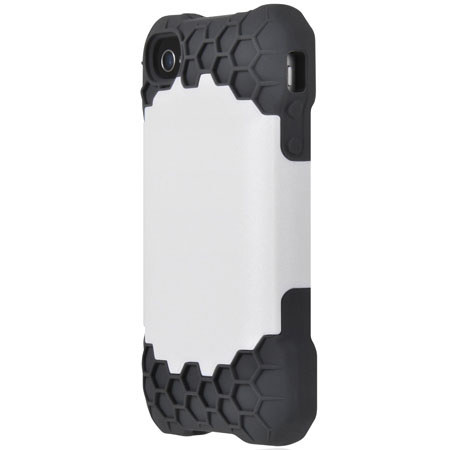 Incipio HIVE Response Hybrid Case for iPhone 4/4S, Dark Gray/White