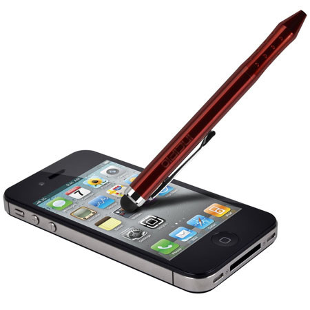 Incipio Inscribe DUAL Stylus & Pen for iPad/iPhones, Red