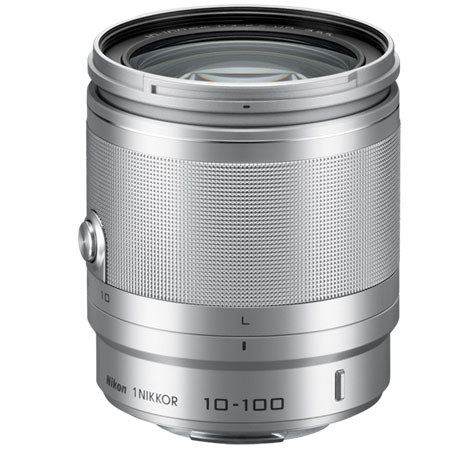 Nikon 1 NIKKOR 10-100mm f/4.0-5.6 VR Lens for Mirrorless Cameras, Silver