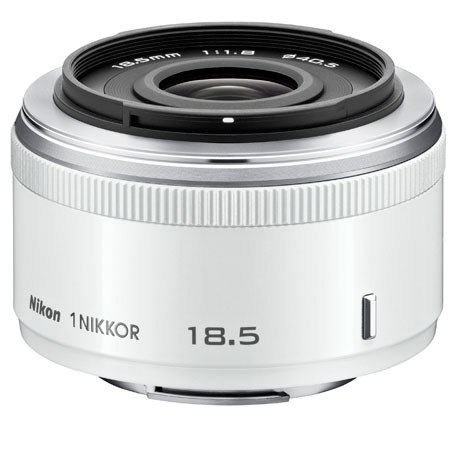 Nikon 1 NIKKOR 18.5mm f/1.8 Lens for Mirrorless Cameras, White