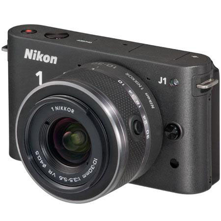 Nikon 1 J1 Mirrorless Digital Camera 10-30mm Lens, Black - Refurbished