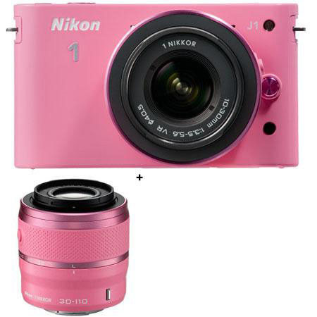 Nikon1 J1 Zoom Lens Kit Nikon 1 J1 Red Camera Zoom Lens Kit 10-30mm in
