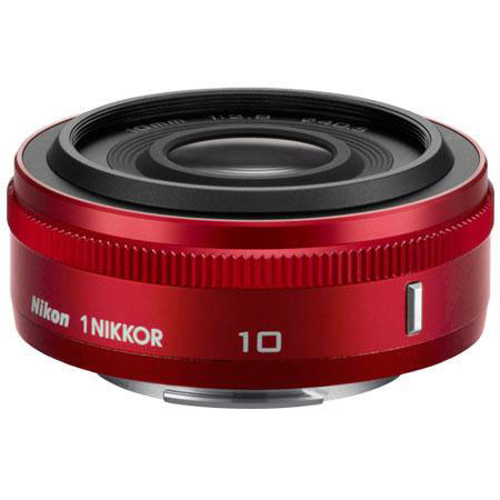 Nikon 1 J1 Digital Camera w/10mm / 10-30mm VR - Red - Refurbished