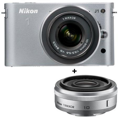Nikon 1 J1 Mirrorless Digital Camera TWO-LENS Wide Angle BUNDLE