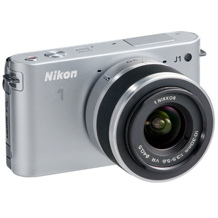 Nikon 1 J1 10.1 MP Mirrorless Digital Camera - Silver (Kit w/ VR