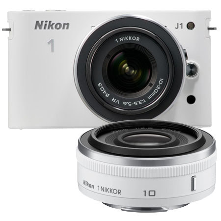 Nikon 1 J1 Mirrorless Digital Camera Two-Lens Wide Angle Kit with Nikon ...