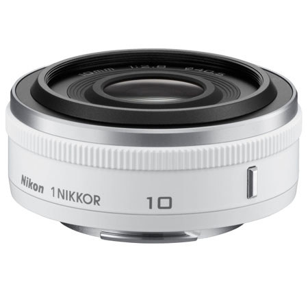 Nikon 1 J1 Digital Camera w/10mm / 10-30mm VR - White