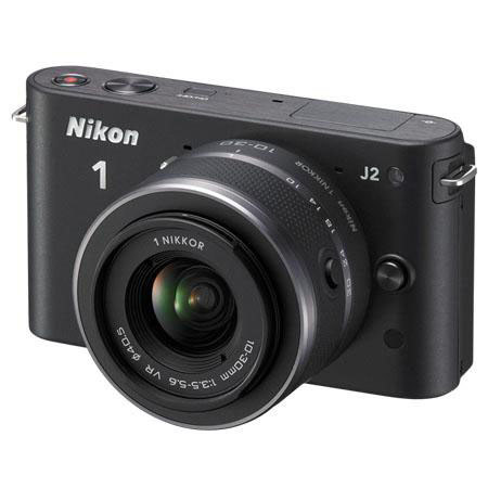 Nikon 1 J2 Camera with 10-30mm Lens, Black, Bundle w/10-100 Silver Lens & MORE