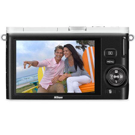 Nikon 1 J3 Mirrorless Digital Camera with 10-100mm Lens, White