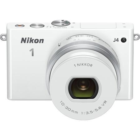 Nikon 1 J4 Mirrorless Digital Camera with 10-30mm VR Lens- White