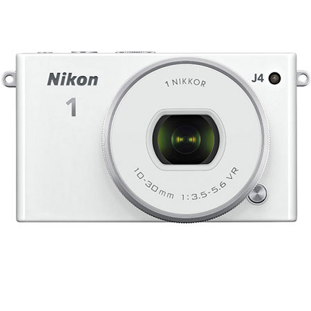 Nikon 1 J4 Mirrorless Camera 2 Lens Kit w/10-30mm & 30-110mm Lenses - White