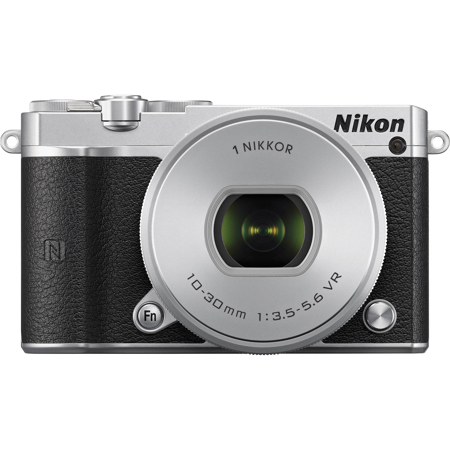 Nikon 1 J5 Mirrorless with NIKKOR 10-30mm f/3.5-5.6 VR Lens, Silver