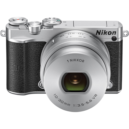Nikon 1 J5 Mirrorless with NIKKOR 10-30mm f/3.5-5.6 VR Lens, Silver