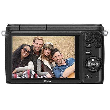 Nikon 1 S1 Mirrorless Digital Camera with 11-27.5mm Lens, Black