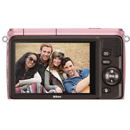 Nikon 1 S1 Mirrorless Digital Camera with 11-27.5mm Lens, Pink
