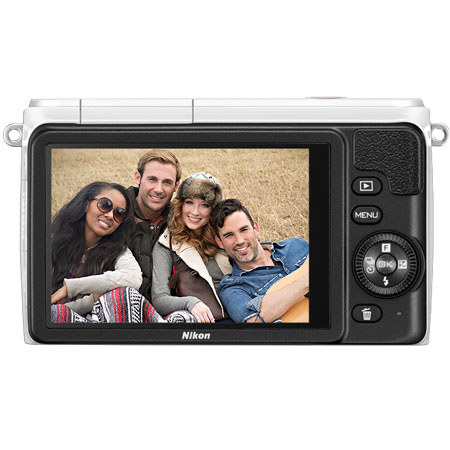 Nikon 1 S1 Mirrorless Digital Camera with 11-27.5mm Lens, White
