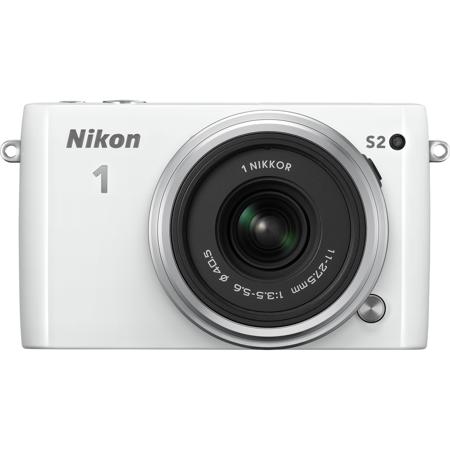 Nikon 1 S2 Mirrorless Digital Camera with 11-27.5mm Lens- White