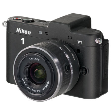Nikon V1 Camera w/10-30mm Black & 10mm f/2.8 White - FREE: 32gb Card & Bag