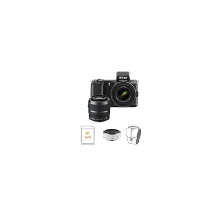 Nikon 1 V2 Camera w/10-30mm & 30-110mm Lens, Black, Bundle w/10mm Lens (White)