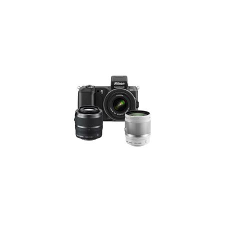 Nikon 1 V2 Camera w/10-30 & 30-110 Black, Bundle w/10-100mm White & MORE