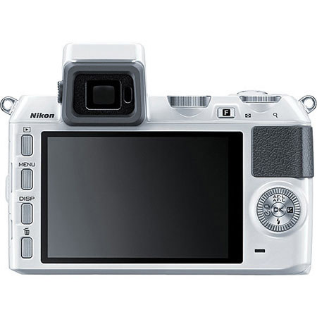 Nikon 1 V2 Mirrorless Camera with Nikon 1 10-100mm f/4-5.6 VR Zoom Lens, White