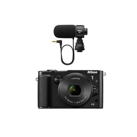 Nikon 1 V3 Mirrorless with 10-30mm VR Lens with Audio Kit