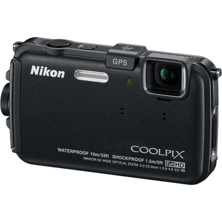 Nikon Coolpix AW100 Digital Camera, Black - Refurbished