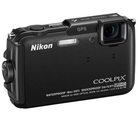Nikon Coolpix AW110 Camera, Black, Bundle w/16GB SDHC Memory Card, Camera Case
